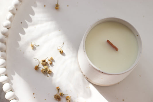 Essential Oil candle - a blend of basil, lemon, sweet orange, and spearmint
